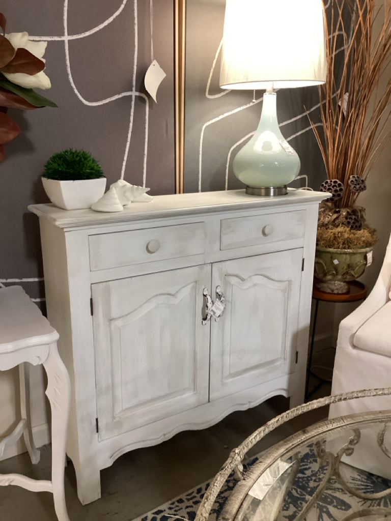 French Country Whie Console cabinet 40 x 11 x 36 high
