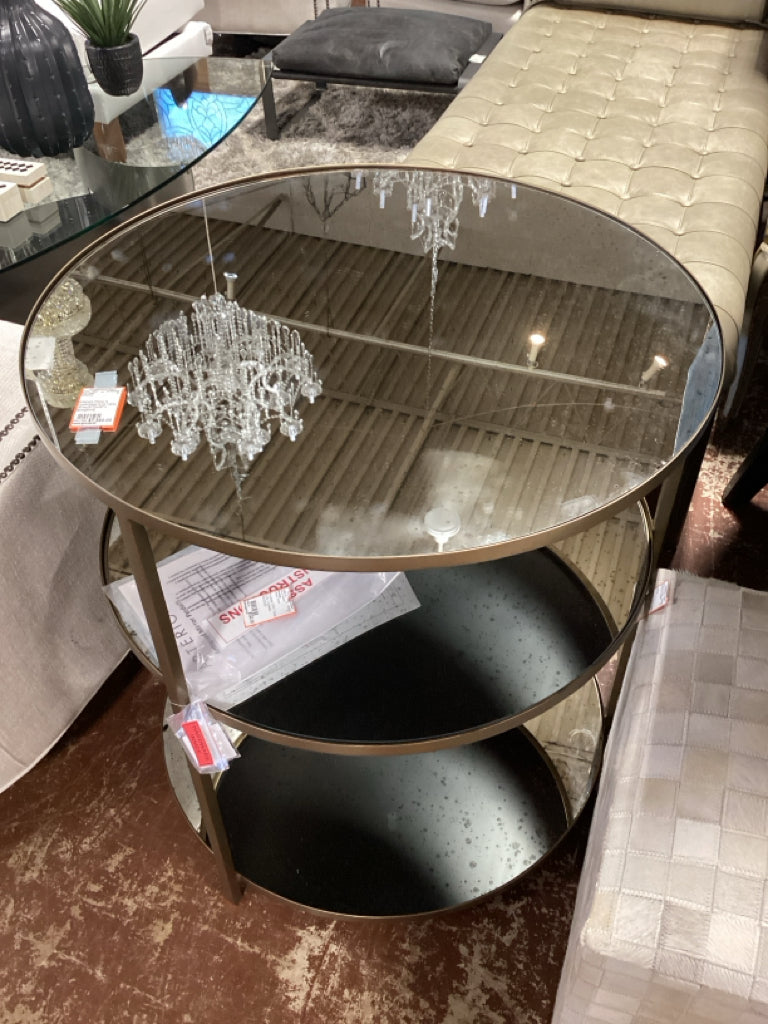Arteriors Percy 3 Gold/Glass End Table 28"wx30"Dx28"H  Bp4q8AHE