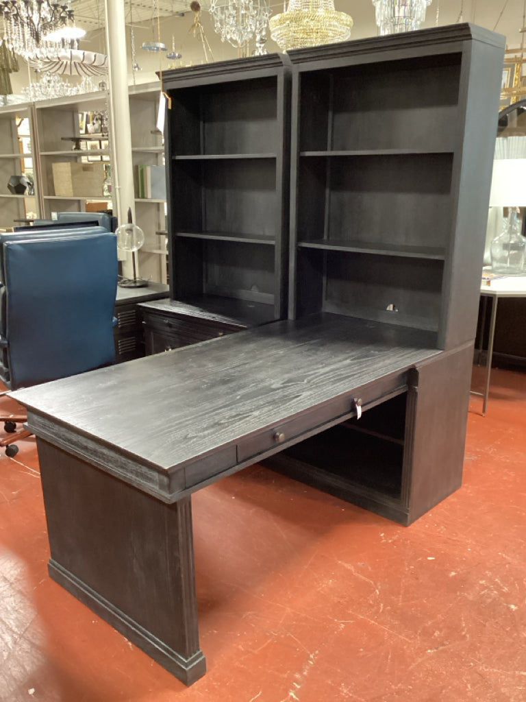 Pottery Barn Desk, lateral file, hutch modular suite 70"w