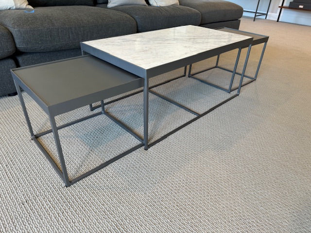 4 Hands Evelyn Nesting  Coffee Table LG 36x20x16, small 16x16x14