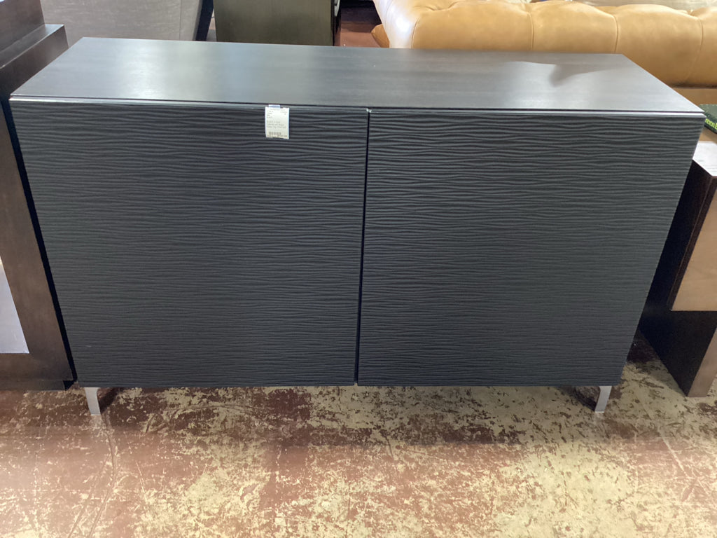 BLACK 2 Door Cabinet with