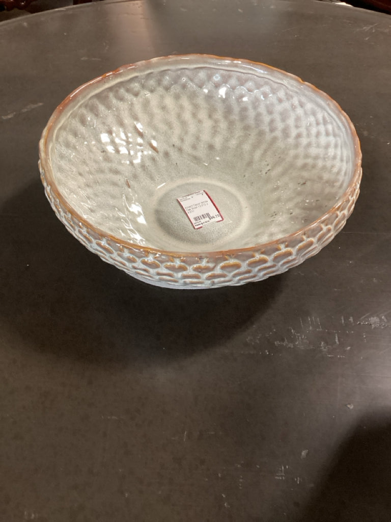 Accent Decor White Oak Bowl 13.5"D x 4.5"H