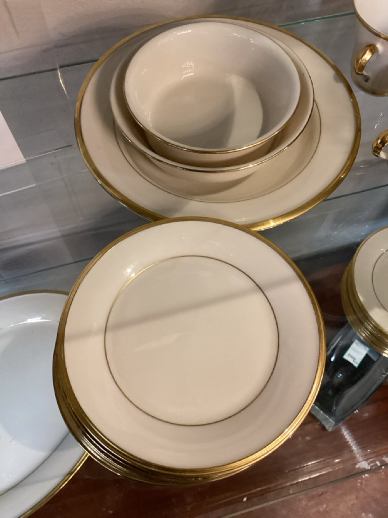 Lenox Eternal Gold Rim China - 81 Pieces