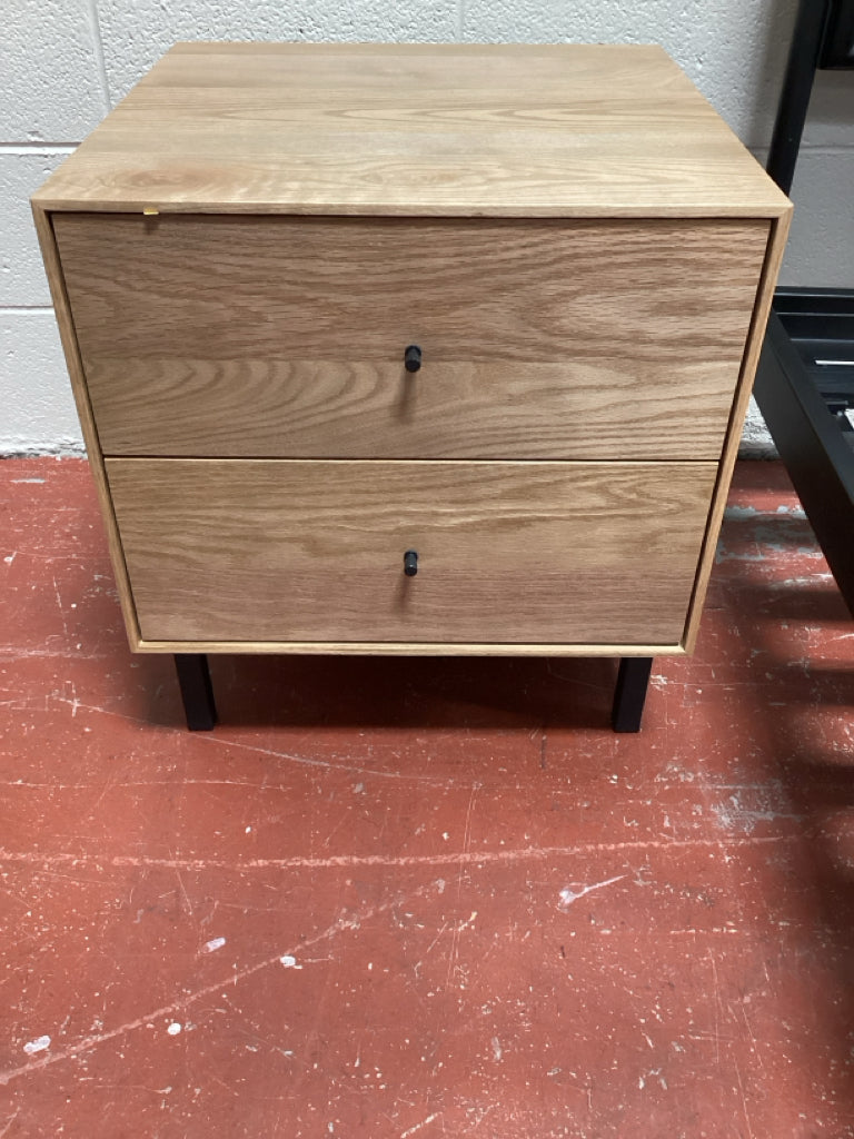 Room & Board Hudson Night Stand with Steel Base 20w x20d x 22h