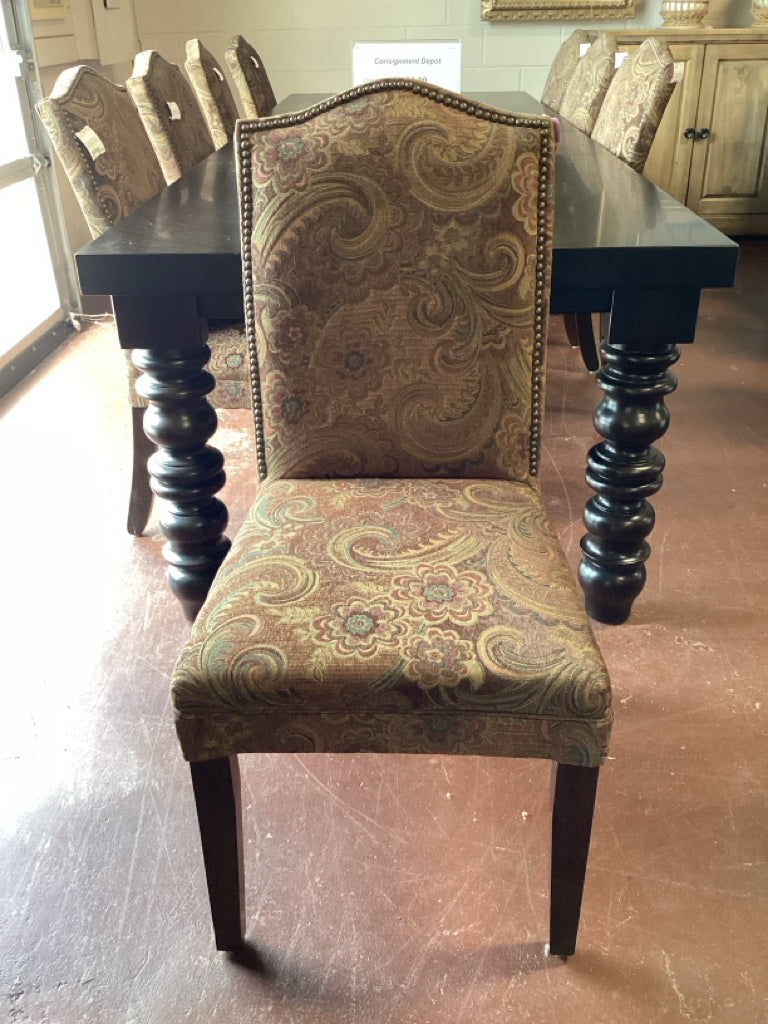 Dining Chairs /jewel tone Parson chairs w/ nail head trim SET of 8