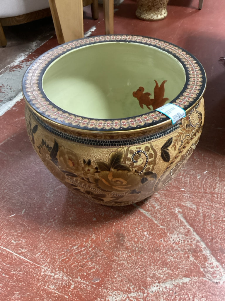 Satsuma Vintage Fishbowl Planter, 18"x15"