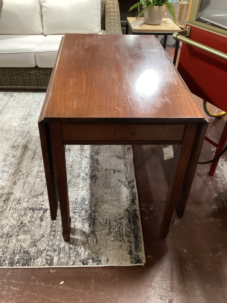 Vintage Drop Leaf Gate Table 40" W X 21" with 2-Drop Leaves 21" (as found)