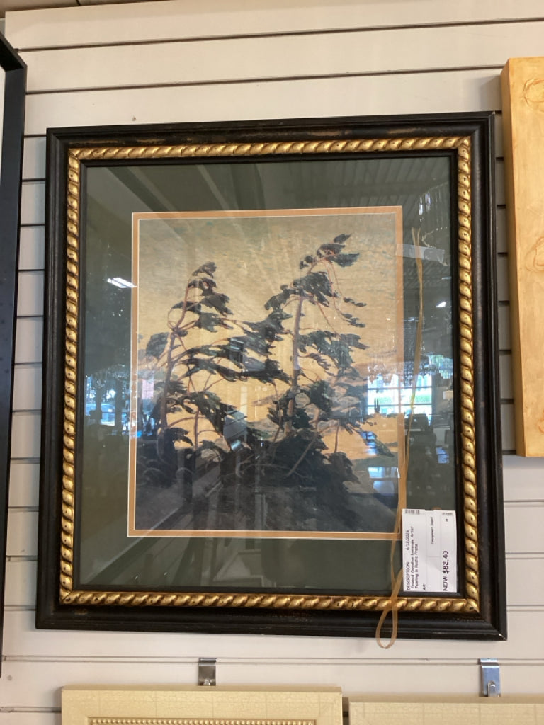Framed Canadian Lanscape Artist Painting in Rustic Frame