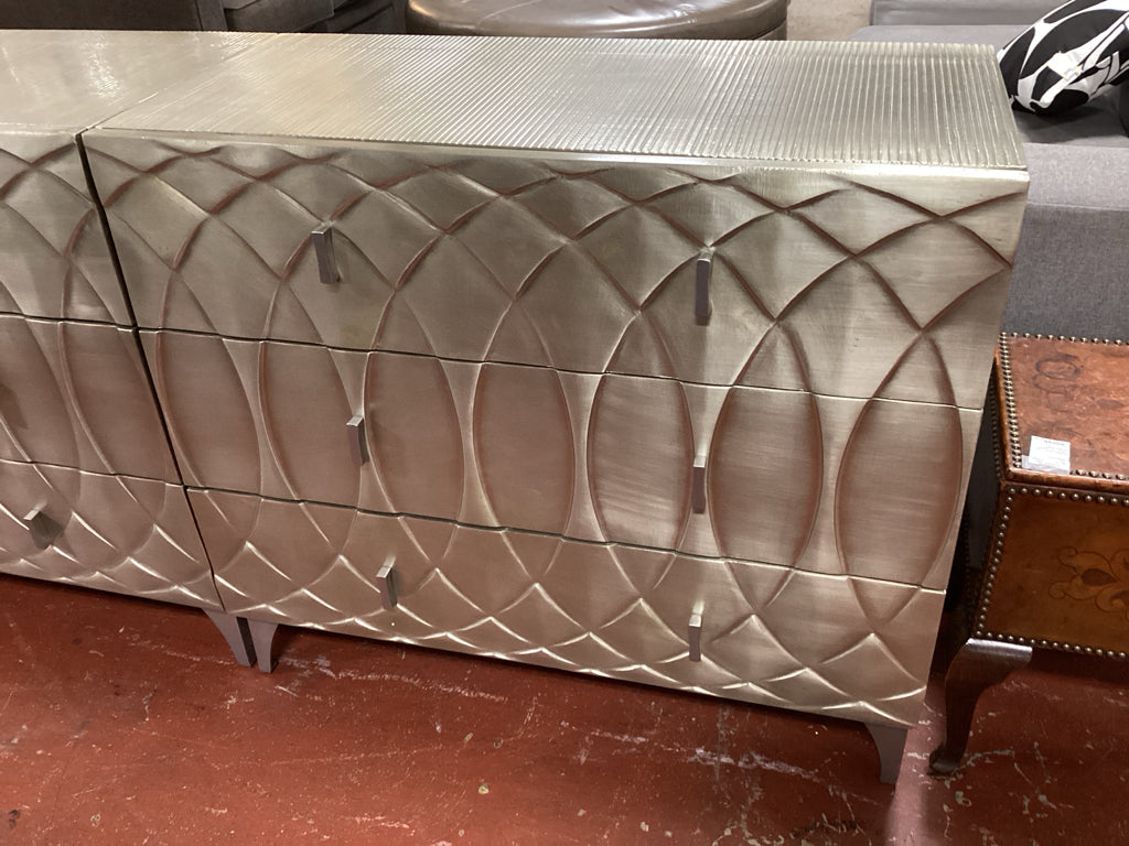 Luxecor Heritage 3 Drawers Silver Mango Accent Chest 38x18x34 8KY6JBJG