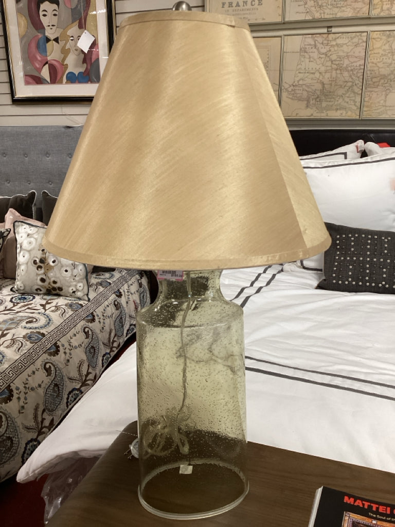 Dimpled Glass Table Lamp 32"