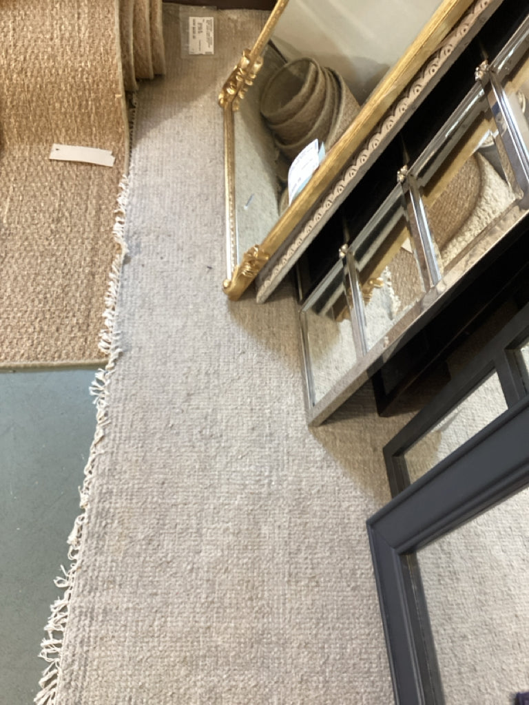 McGee & Co \ Roslin hand knotted Rug / cream & grey 12 x 9