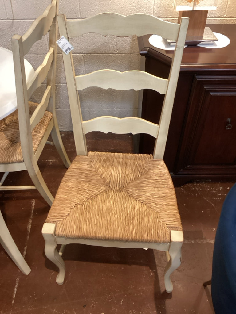 Set of 4 French Country Rush Seat Chairs