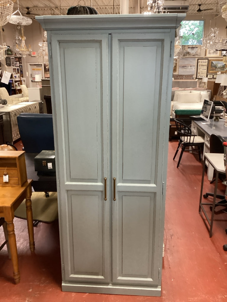 Ballard Design Teal Casa Florentina Louis XVI Armoire Cabinet 77 3/4 x 43wx21