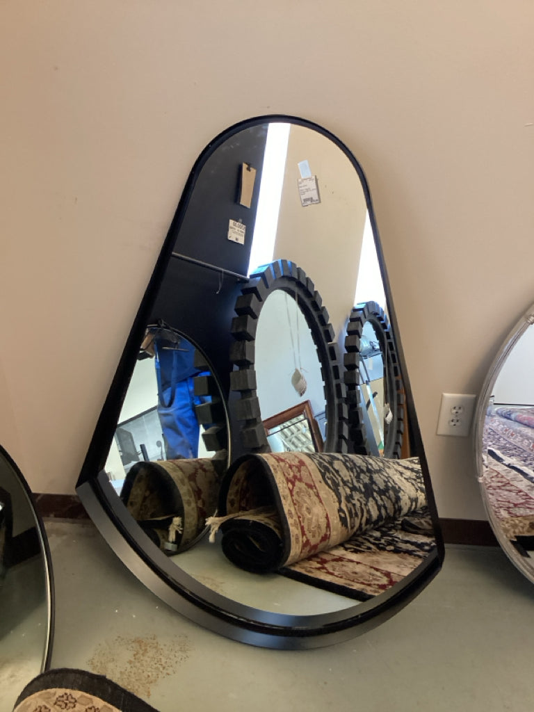 Black Irregular Shaped METAL Mirror 36x48