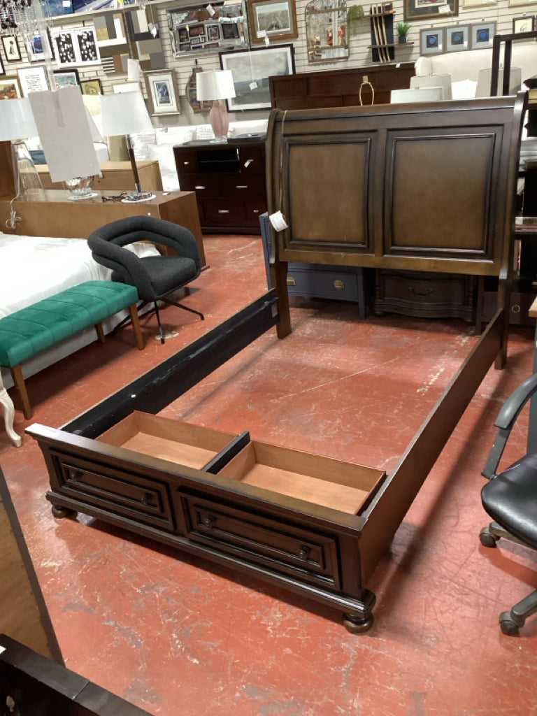Homelegance Cumberland Collection Full Sleigh Bed with Storage FB/HB/SR