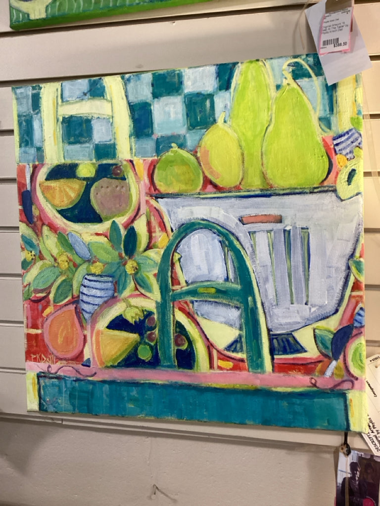 Original Art "Devine Pears" 20" X 20" by Phyllis Kirsh Dell