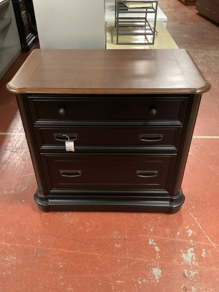 Roanoke Distressed Black File Cabinet 34.8"W x 20.4"D x 31.3"H