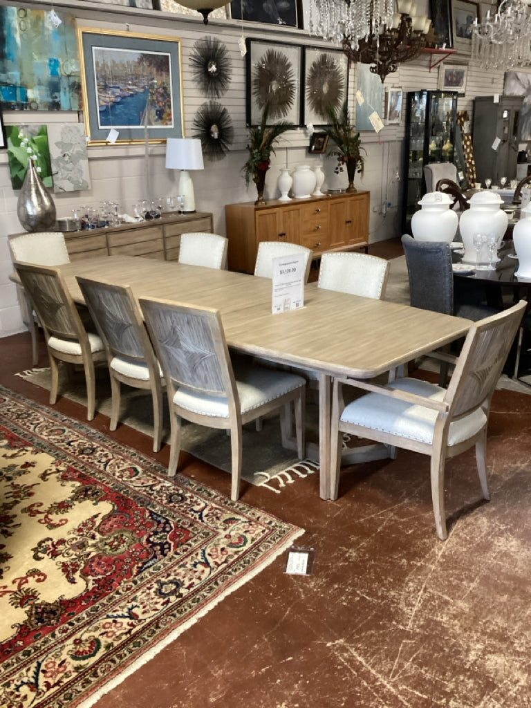 Hooker Surfrider Wood & Cane Dining Table Chair Set