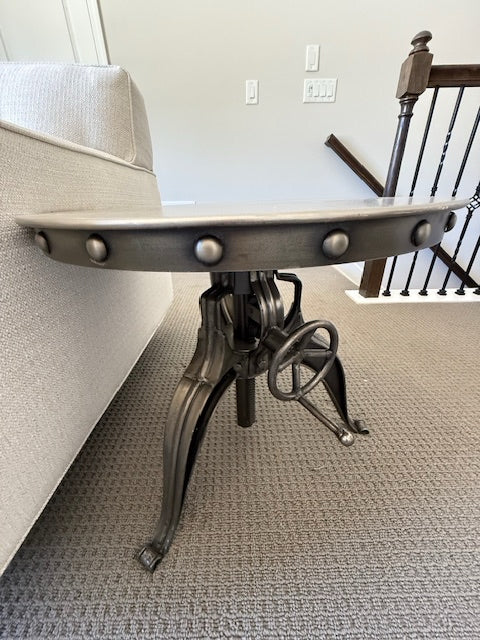 Four Hands Crank 22x22x20 End Table Cast Iron