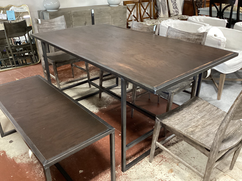 Industrial Steel Justin Dale Custom Dining Table / 68 x 38 x 31.5 high