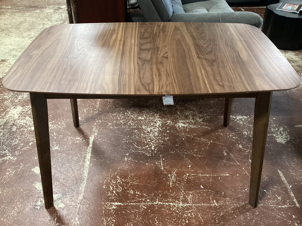 Arden Extendable Walnut Dining Table 58.66" W x 29.53" D x 29.53" H FFID 88QPMP