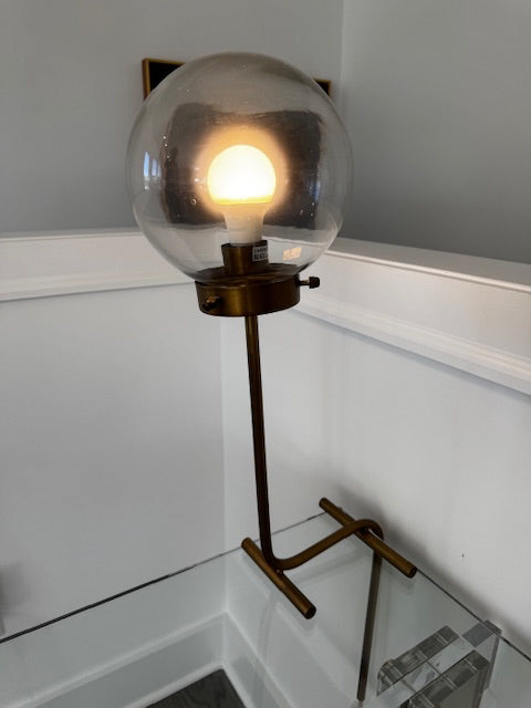 Surya Osiris Lamp, brass/glass; 40â€