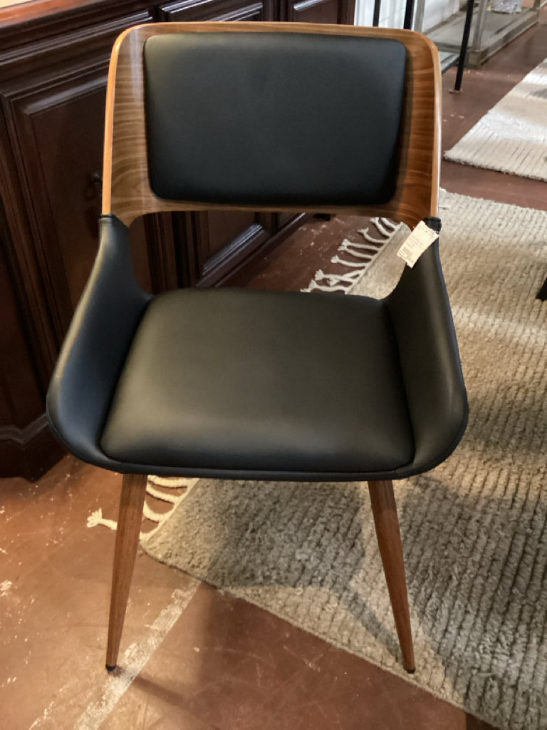 Carter dining chair / Black & walnut 15 x 15 x17.5" high CA2S9NLY