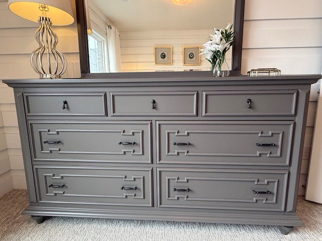 Gray 7 Drawer Dresser Marceline 1866 Set 74x48x41