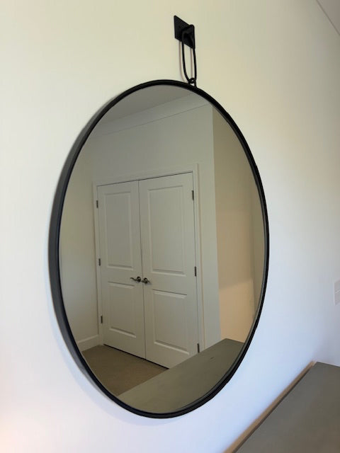 Black round mirror , 30x30