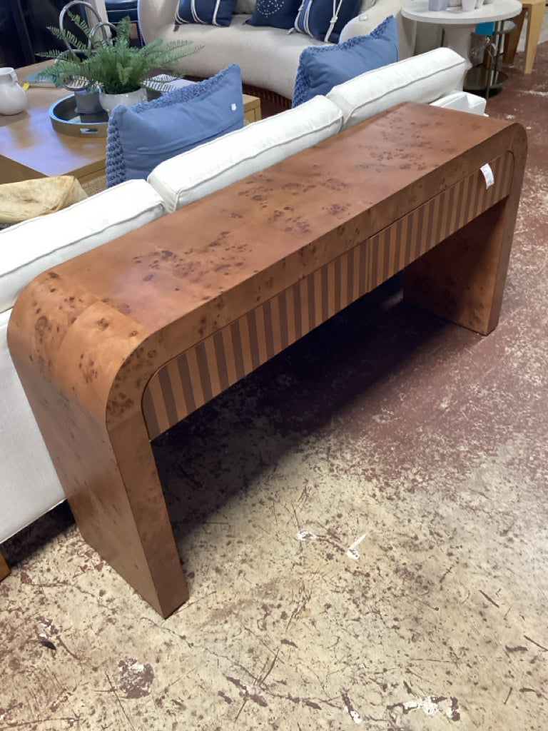 Carly Cushnie Sabal Console / burl walnut 60 x 14 x 30 5VPZHUXU AS IS