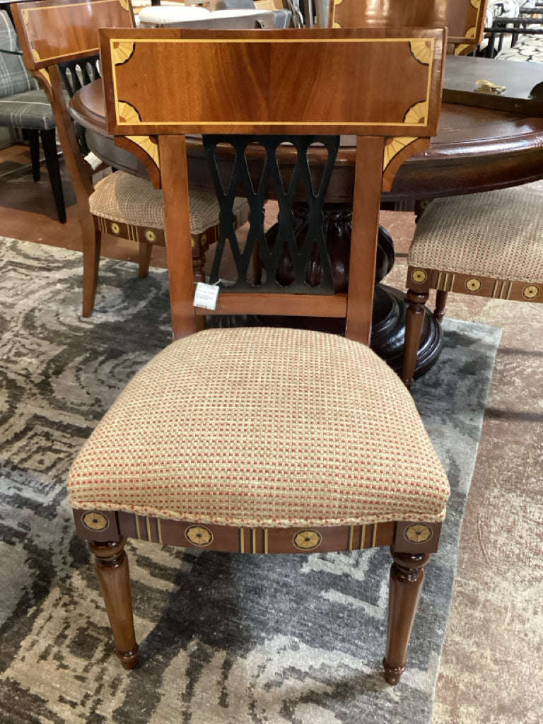 Set of 4 Continental Neoclassical Style Mahogany Kilmos Italian Chairs