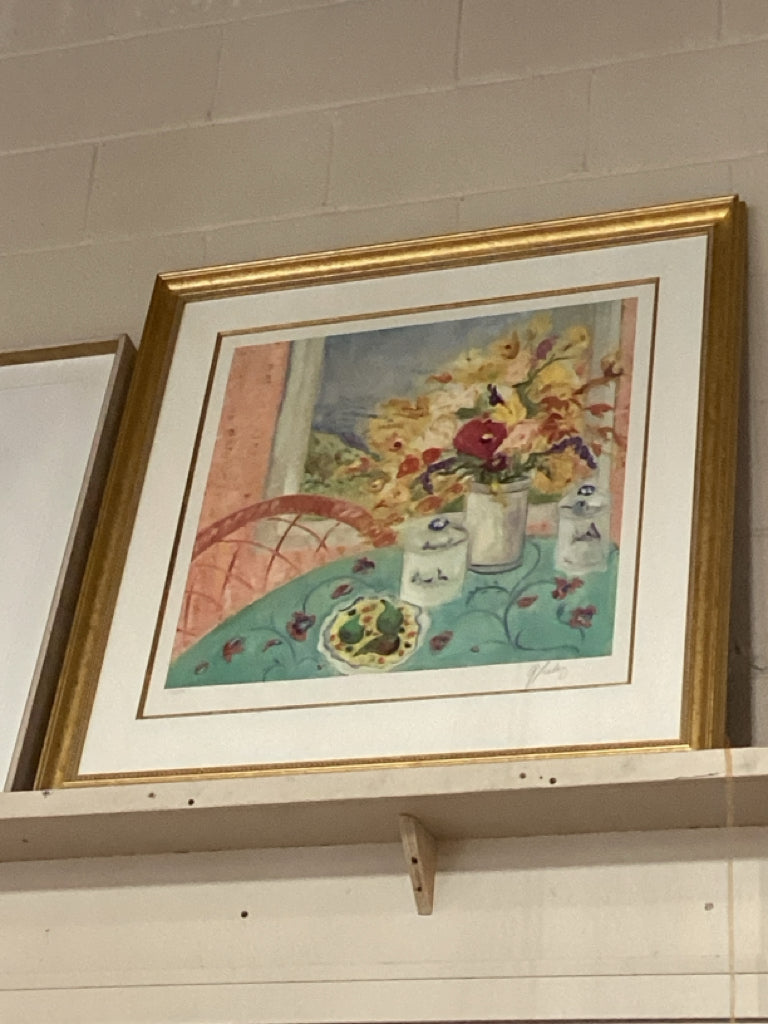 Geraldine Lindsey The Garden Room / gold frame 36 x 36