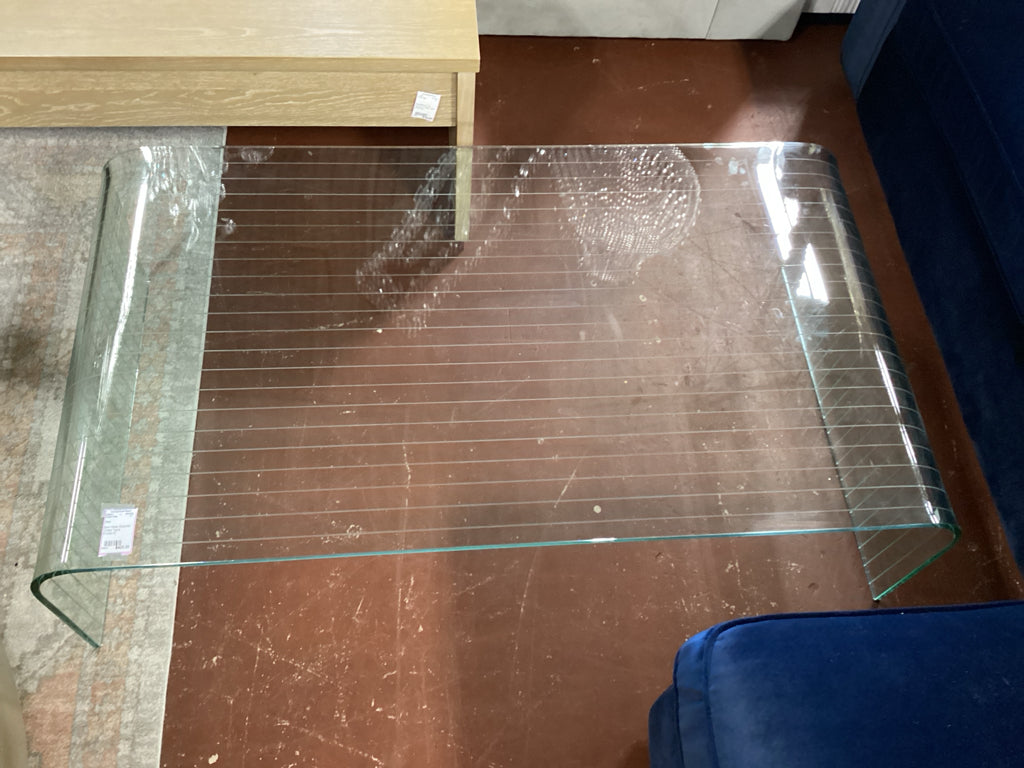 Bent Glass Waterfall Coffee Table 51x28x15