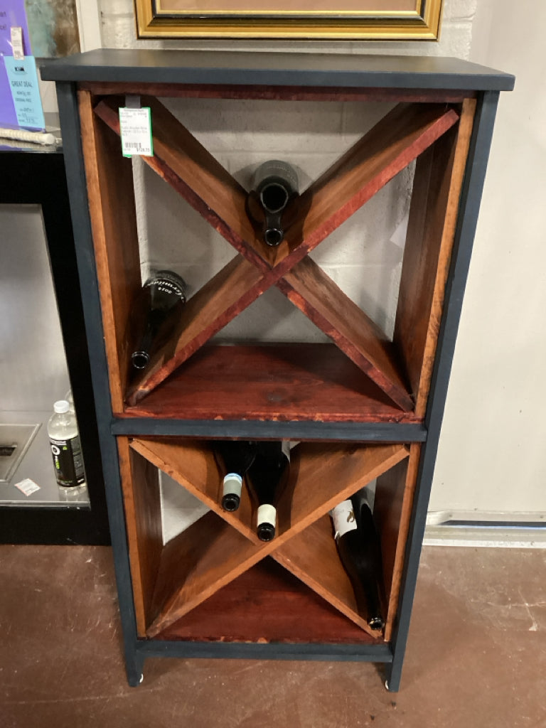 Rustic Wooden Wine Cabinet / 22.5 x 12 x 46.5