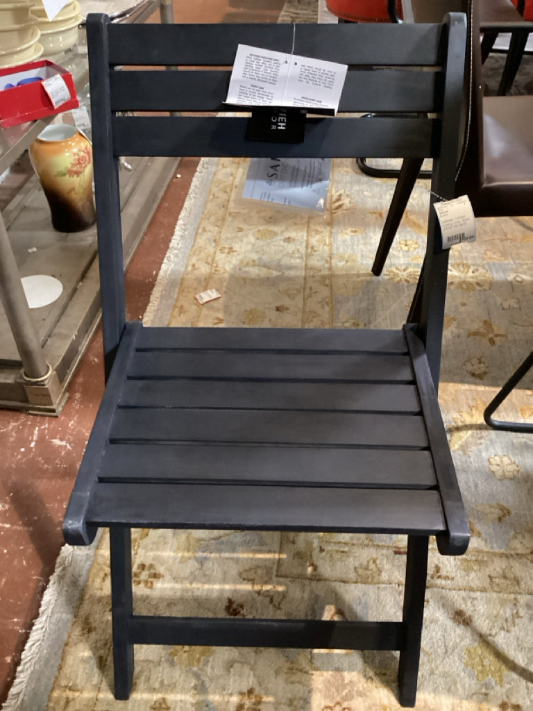 Safavieh Outdoor Folding Chair, Black (PAIR) 16x18x30