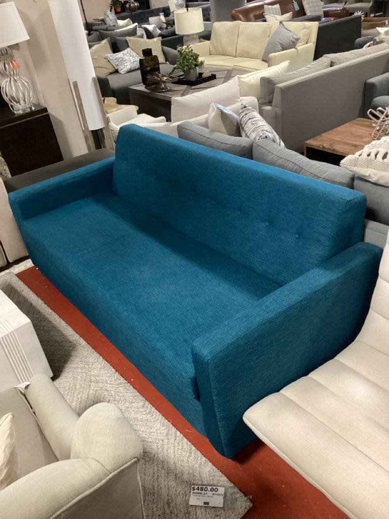 Joybird Mid-Century Modern Teal Sleeper Sofa 81"