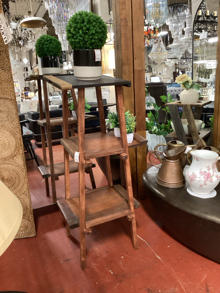 Primitive Reclaimed Wood Plant Stand / 24 x 18 x 47 high