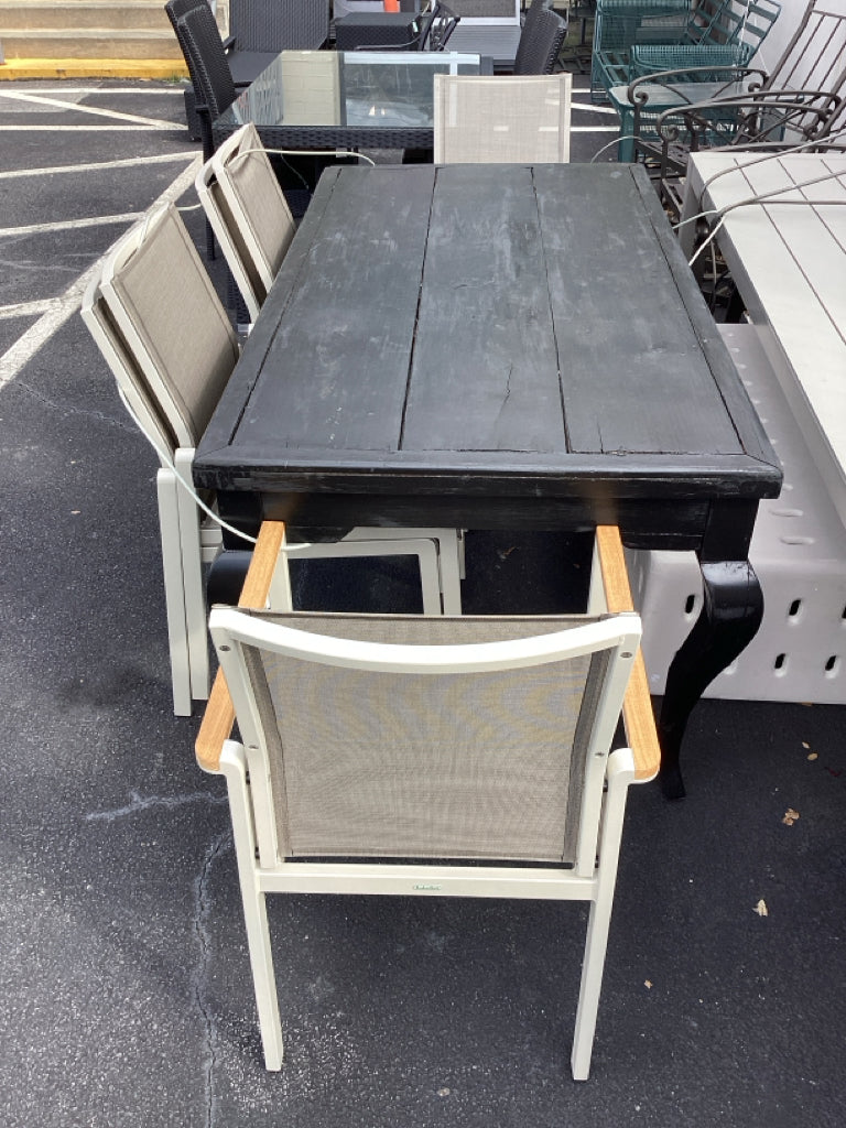 Barlow Tyrie Aura Stacking Sling Dining Chair Set/Two Armchairs & Four Side Chai