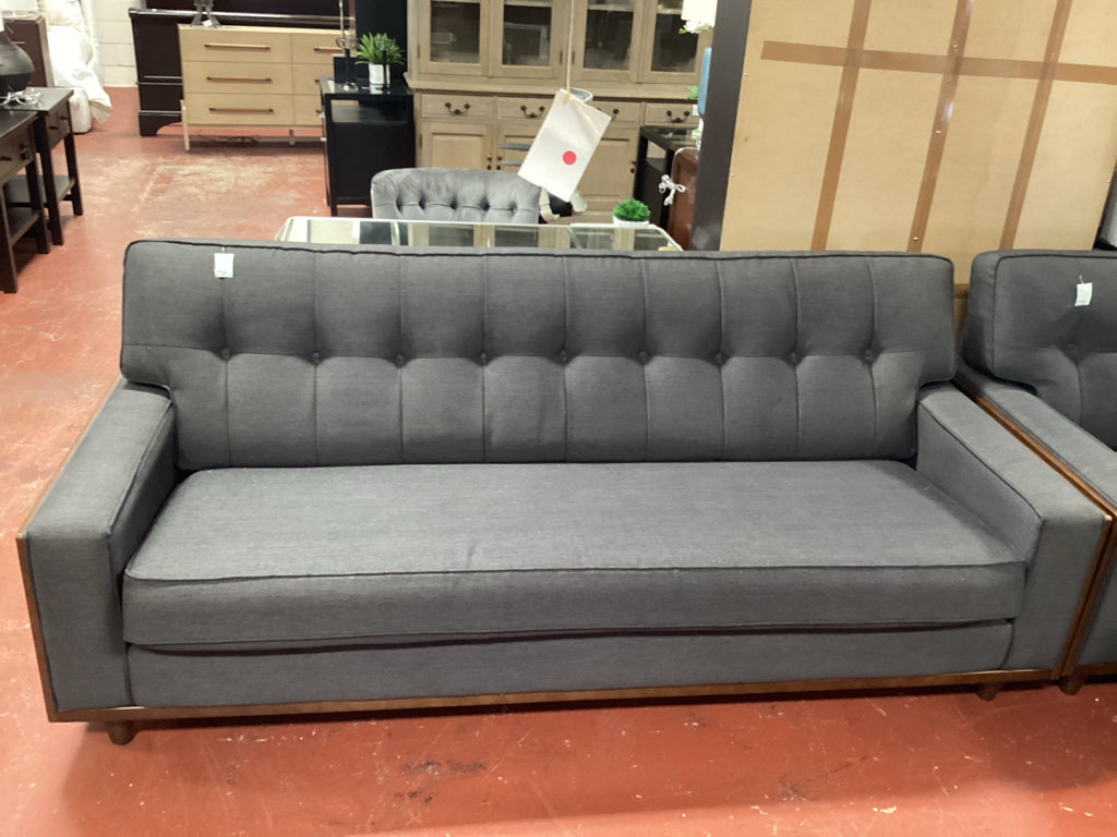 G-Plan 85" Grey Fabric Sofa Made in England