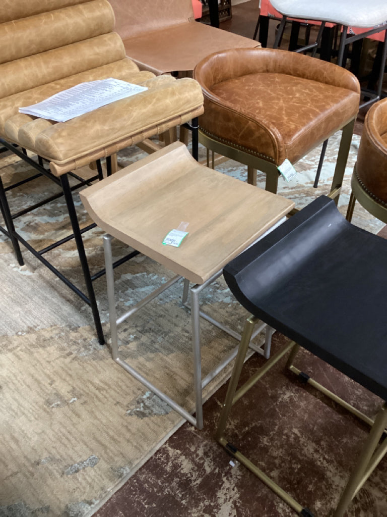 Mercana Givens 14.0L x 15.8W x 25.8H Tan  Wood  Counterstool 69554   3P6QFRZE