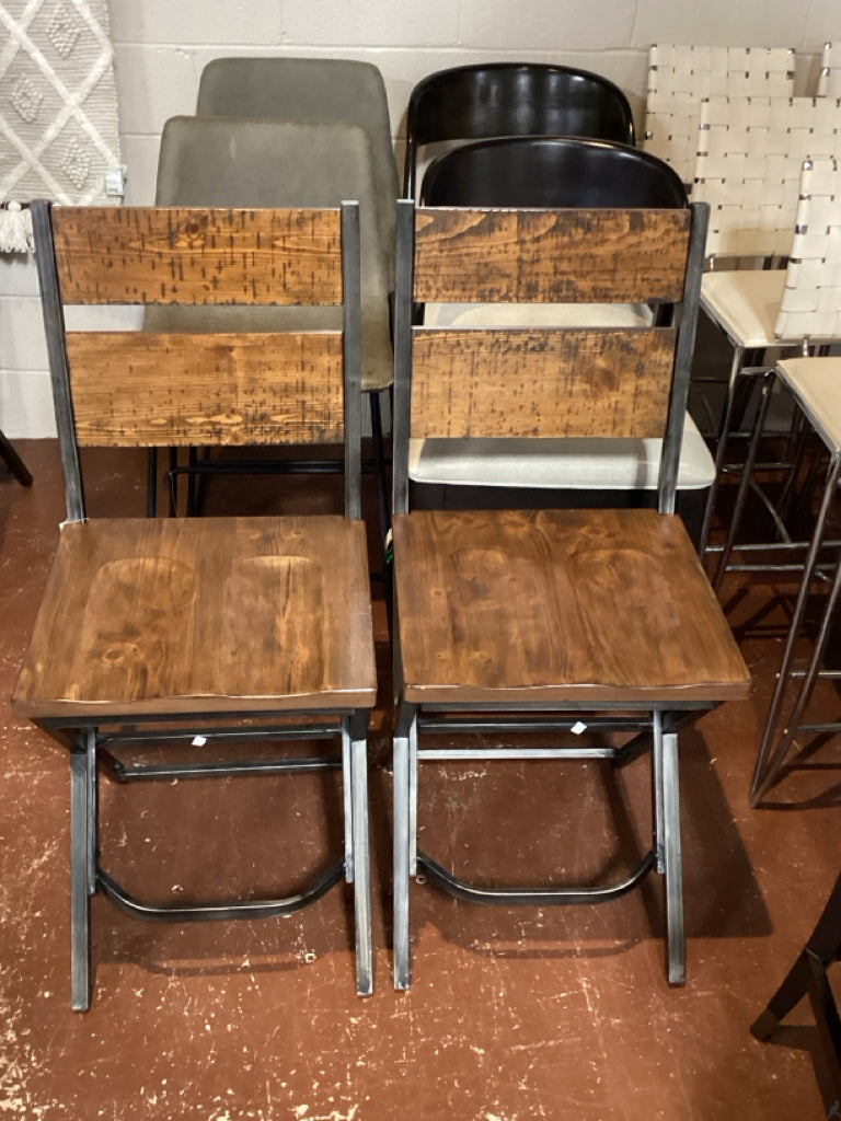 Pair of Kavara Counter Height Bar Stools 24"H X 17" D |X 18" W