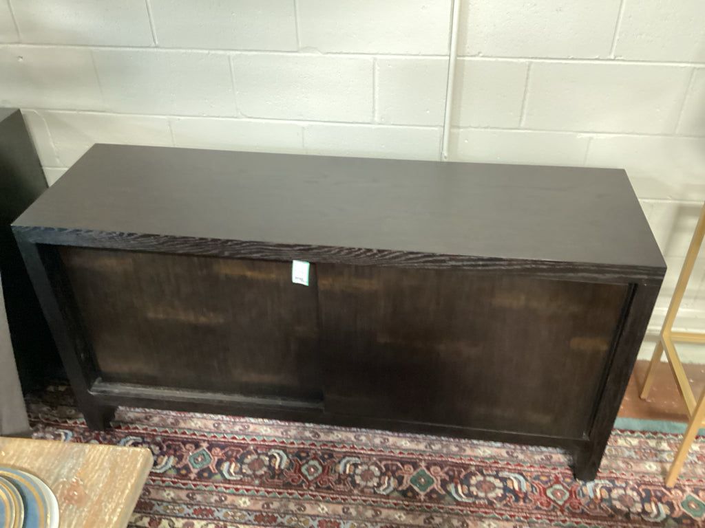 Restoration Hardware Wood Media Console English Slider