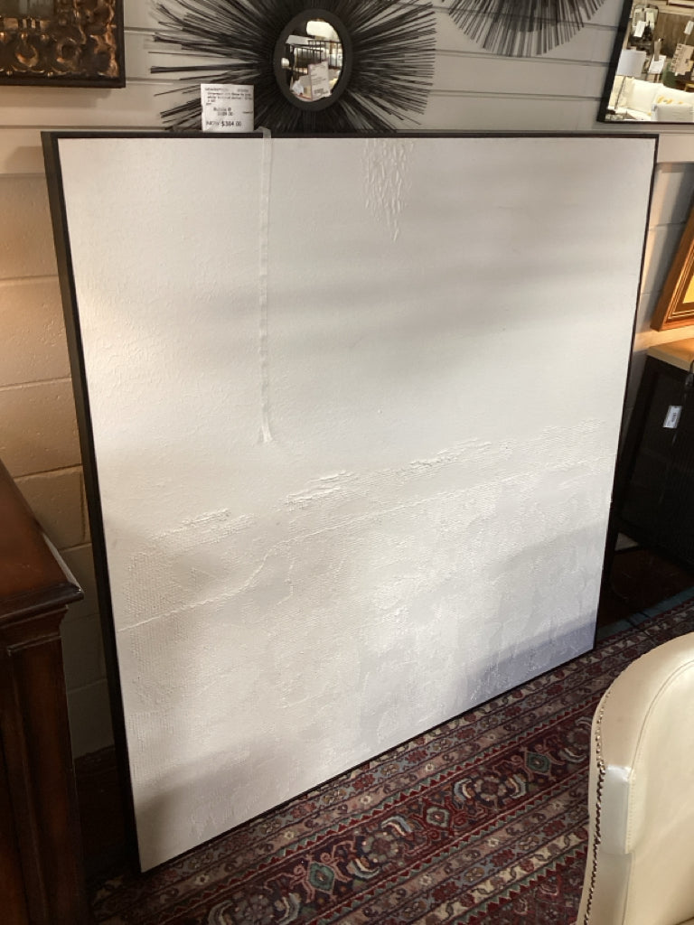 Uttermost Art /Below the Surface white textured abstract / blk frm 60 x 60