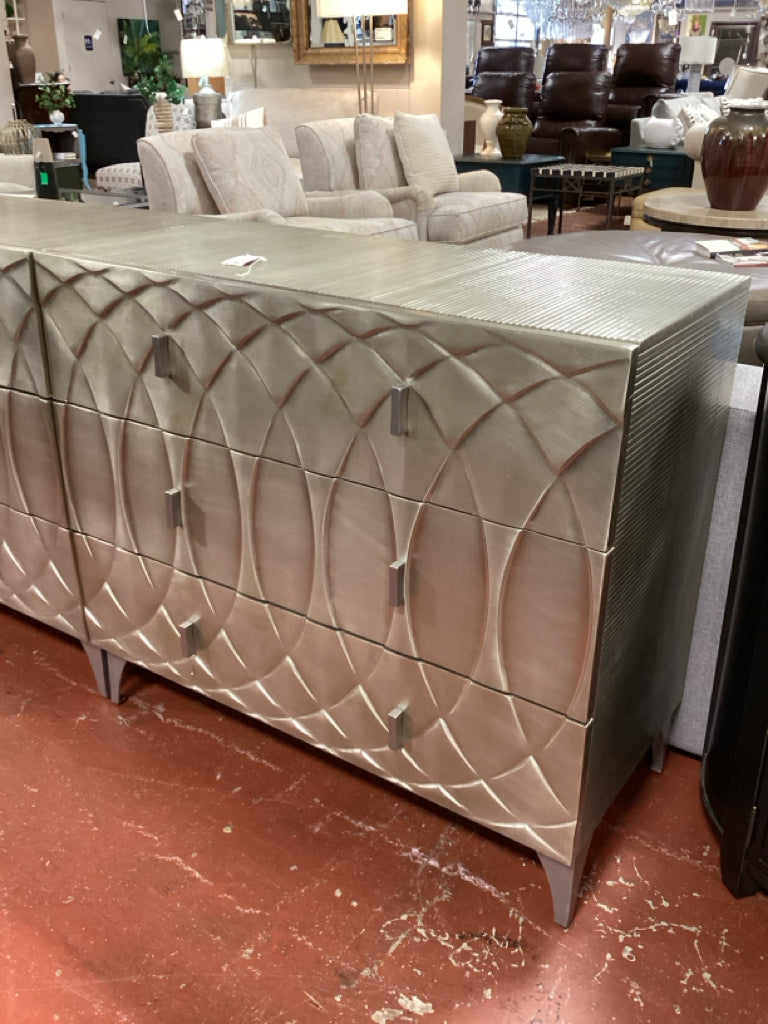 Luxecor Heritage 3 Drawers Silver Mango Accent Chest 38x18x34 9H6FAZ2P