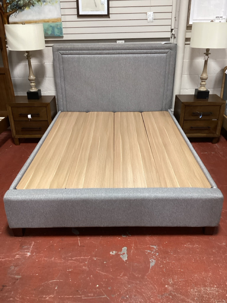 Queen Alice Upholstered Bed w/ HBFB, Rails, Slats, Deckboards