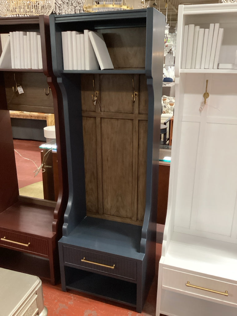 Havertys Transitional Mahogany HAGUE Blue FINISH Entry Locker 26X17.50X80