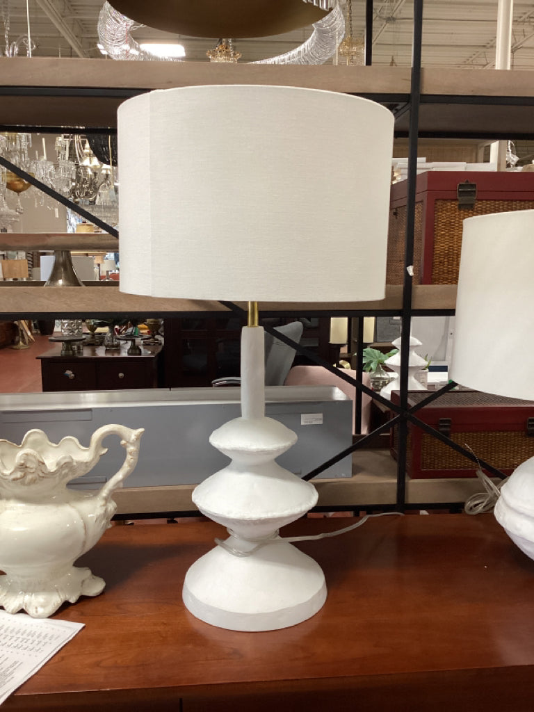 Regina Andrew Hope table lamp; white plaster; 28â€