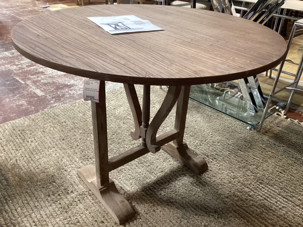 Zentique 40" round natural elmwood Table