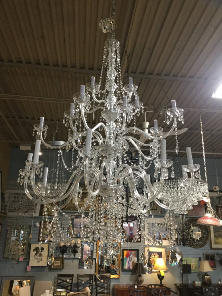 Murano Glass 3 Tier Chandelier 65 H 48 W 25 Lights