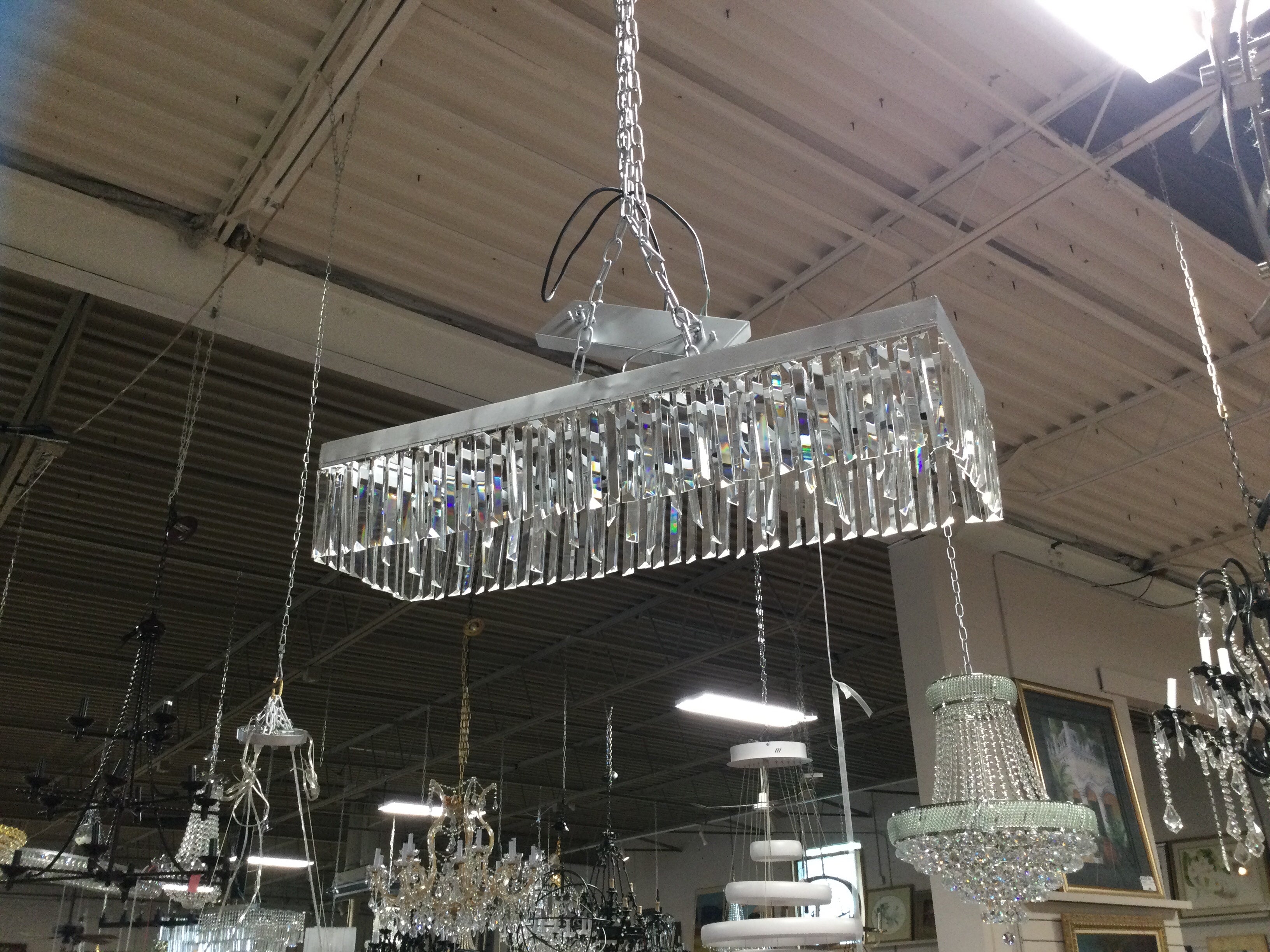 Chandelier Oblong Crystal 10Lt 8"H x 40"W #2